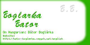 boglarka bator business card
